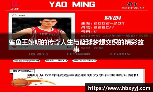 鲨鱼王姚明的传奇人生与篮球梦想交织的精彩故事